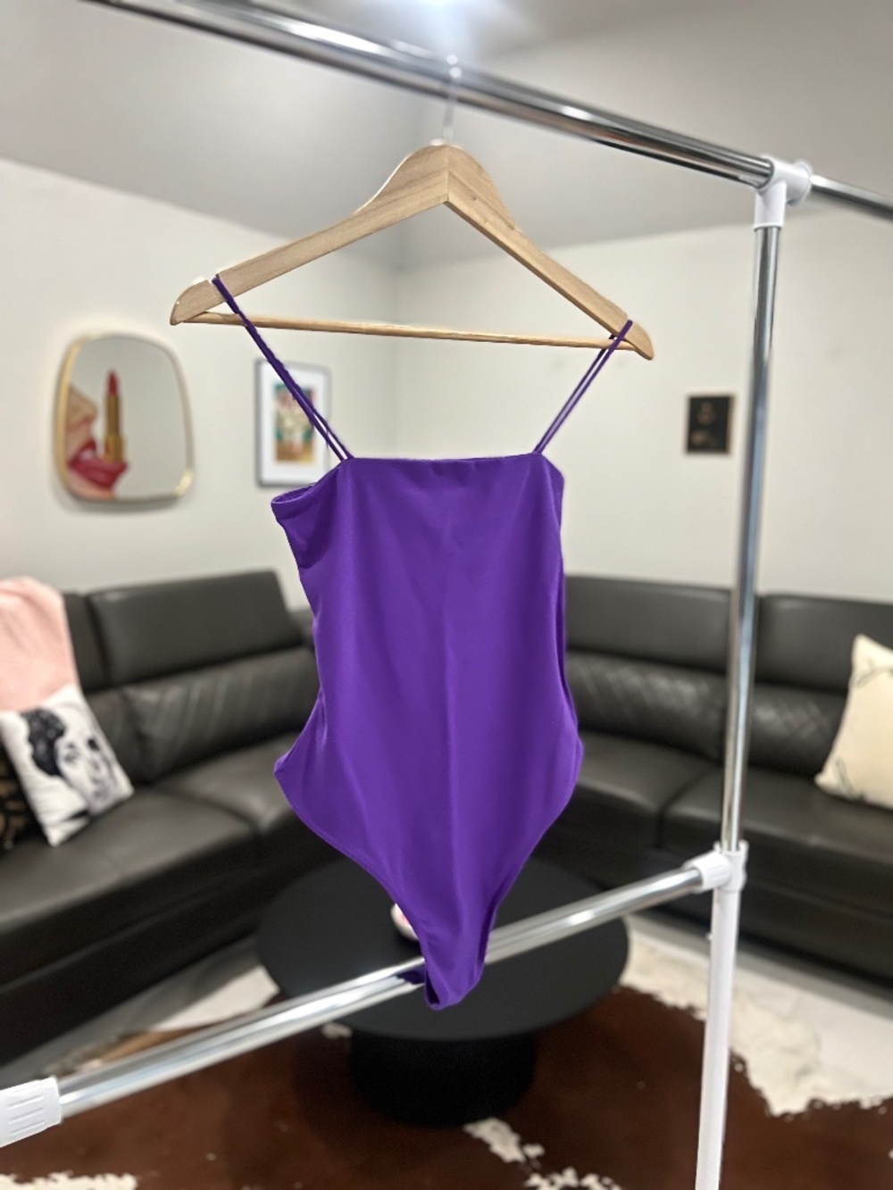 Bershka spaghetti strap stretch bodysuit Sz M
